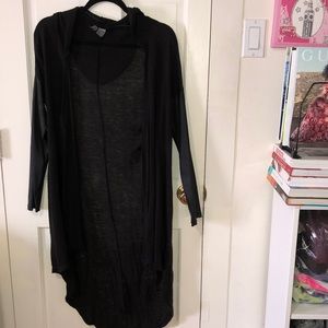 Divided grey open front hoodie duster cardigan